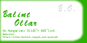 balint ollar business card